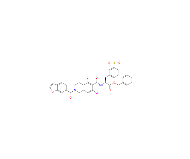 CAS：1194550-67-8，(S)-2-(2-(苯并呋喃-6-羰基)-5,7-二氯-1,2,3,4-四氢异喹啉-6-甲酰氨基)-3-(3-(甲基磺酰基)苯基)丙酸苄酯