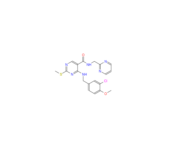 CAS：1364671-62-4，4-（（3-氯-4-甲氧基苄基）氨基）-2-（甲硫基）-N-（嘧啶-2-基甲基）嘧啶-5-甲酰胺