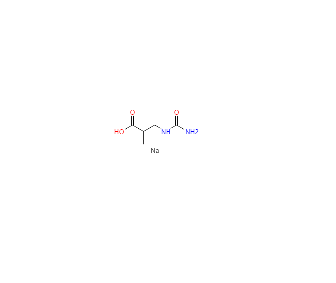 CAS：84796-57-6，Propanoic acid, 3-[(aminocarbonyl)amino]-2-methyl-, sodium salt (1:1)