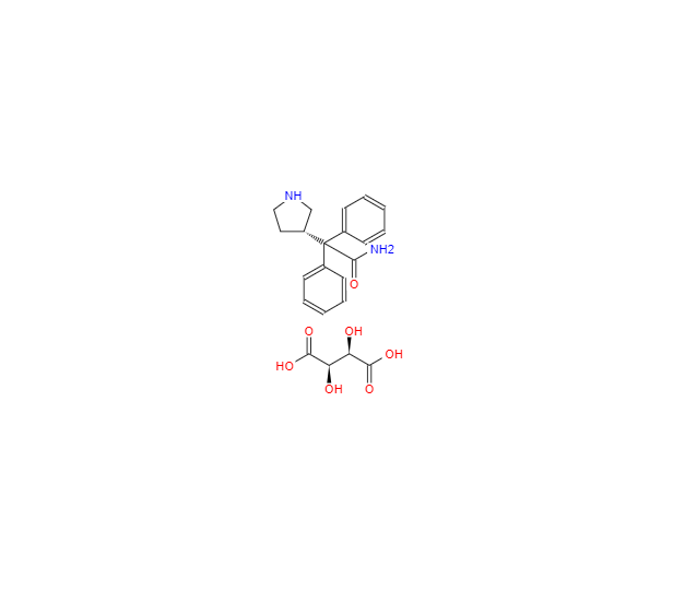 CAS：134002-26-9，达非那新中间体3-(S)-(1-甲酰胺基-1,1-二苯基甲基)吡咯烷-L-酒石酸盐