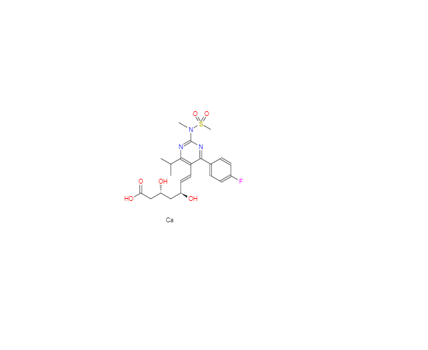 CAS：147098-20-2，(+)-(3R,5S)-7-[4-(4-氟苯基)-6-异丙基-2-(N-甲基-N-甲磺酰基氨基)嘧啶 -5-基]-3,5-二羟基-6-(E)-庚烯酸钙
