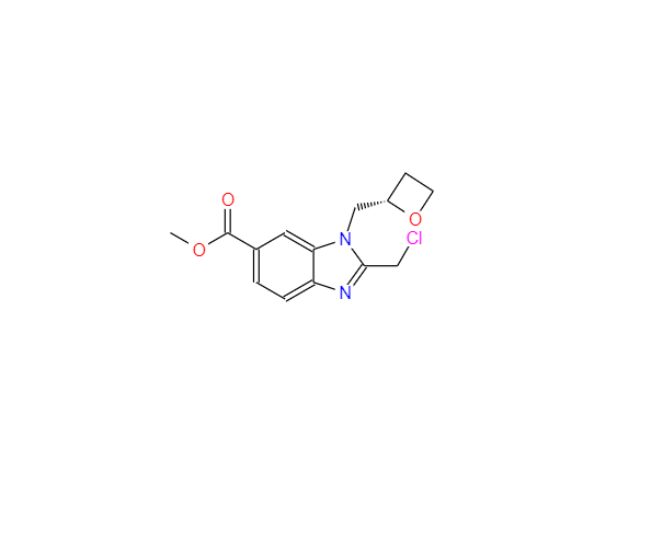 CAS：2230200-76-5，(S)-2-(氯甲基)-1-(2-氧杂环丁基甲基)-1H-苯并[D]咪唑-6-甲酸甲酯