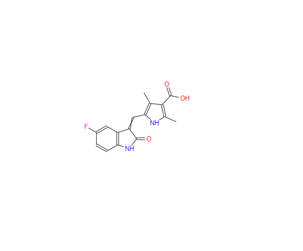 CAS：452105-33-8，5-(5-Fluoro-2-oxo-1,2-dihydro-indol-3-ylidenemethyl)-2,4-dimethyl-1H-pyrrole-3-carbo