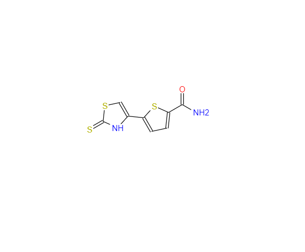 CAS：52560-89-1，2-甲酰胺-5-(2-巯基-1,3-噻唑-4-基)-噻吩 阿罗洛尔中间体