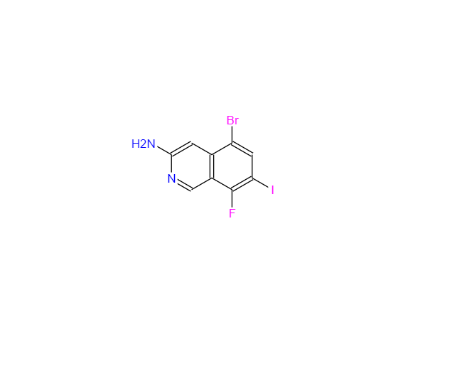 CAS：2641328-51-8，-Isoquinolinamine, 5-bromo-8-fluoro-7-iodo-