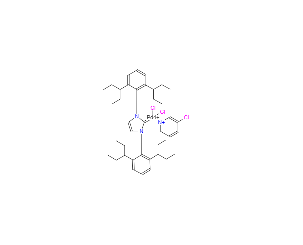 CAS：1158652-41-5，二氯[1,3-双(2,6-二-3-戊基苯基)咪唑-2-亚基](3-氯吡啶基)合钯(II)