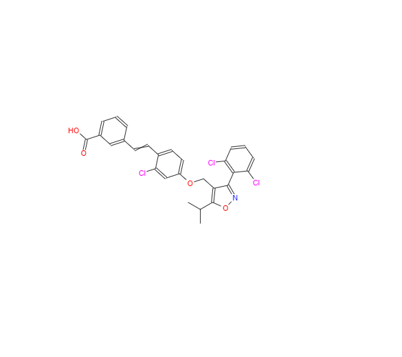 CAS：278779-30-9,3-(2,6-二氯苯基)-4-(3'-羧基-2-氯二苯乙烯-4-基)氧甲基-5-异丙基异恶唑